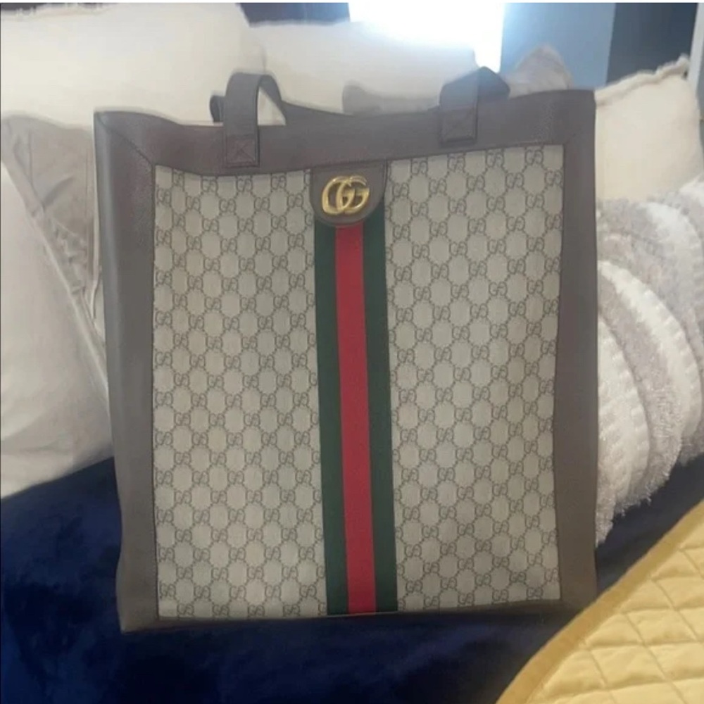Gucci Brown and Green Men's Tote Bag